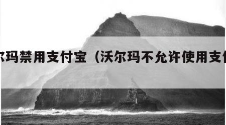 沃尔玛禁用支付宝（沃尔玛不允许使用支付宝）