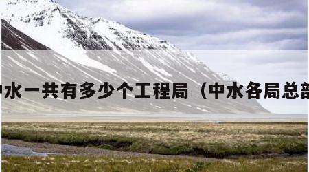 中水一共有多少个工程局（中水各局总部）