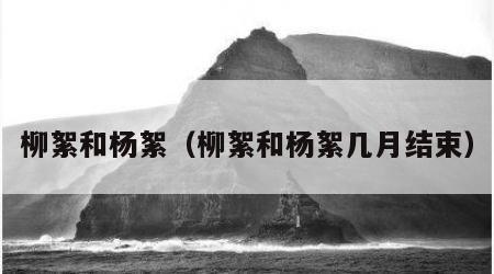 柳絮和杨絮（柳絮和杨絮几月结束）