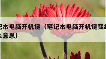 笔记本电脑开机键（笔记本电脑开机键变红是什么意思）