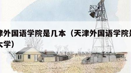 天津外国语学院是几本（天津外国语学院是几本大学）