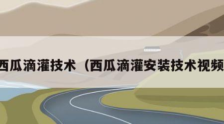 西瓜滴灌技术（西瓜滴灌安装技术视频）