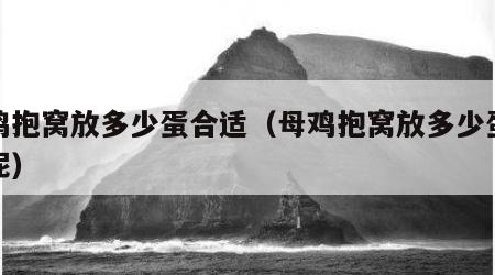 母鸡抱窝放多少蛋合适（母鸡抱窝放多少蛋合适呢）