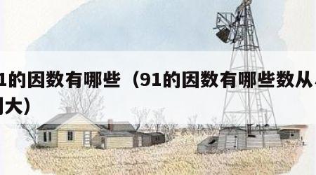 91的因数有哪些（91的因数有哪些数从小到大）