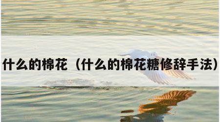 什么的棉花（什么的棉花糖修辞手法）