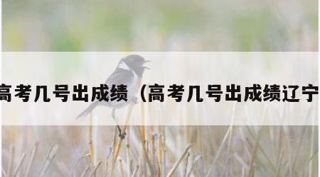 高考几号出成绩（高考几号出成绩辽宁）