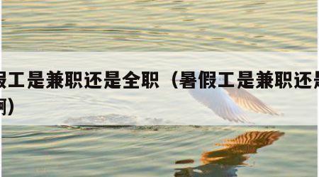 暑假工是兼职还是全职（暑假工是兼职还是全职啊）