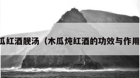木瓜红酒靓汤（木瓜炖红酒的功效与作用点）