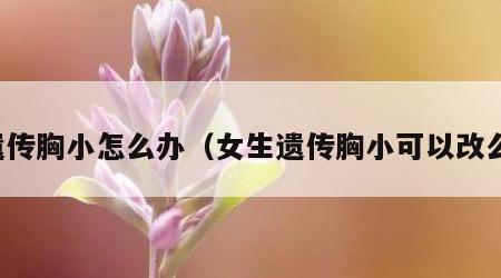 遗传胸小怎么办（女生遗传胸小可以改么）