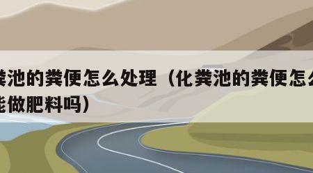 化粪池的粪便怎么处理（化粪池的粪便怎么处理能做肥料吗）