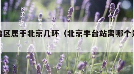 丰台区属于北京几环（北京丰台站离哪个景点近）