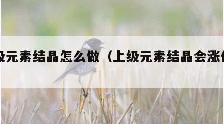 上级元素结晶怎么做（上级元素结晶会涨价吗）