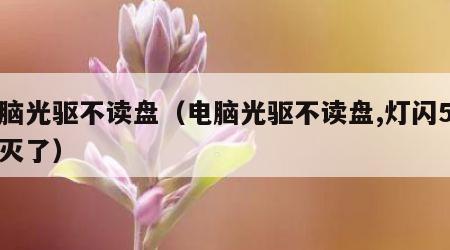电脑光驱不读盘（电脑光驱不读盘,灯闪5下就灭了）