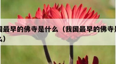 我国最早的佛寺是什么（我国最早的佛寺是叫什么）