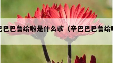 辛巴巴巴鲁给啦是什么歌（辛巴巴巴鲁给啦原唱）