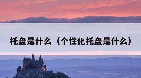 托盘是什么（个性化托盘是什么）