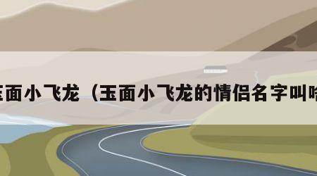 玉面小飞龙（玉面小飞龙的情侣名字叫啥）