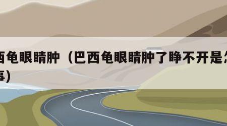 巴西龟眼睛肿（巴西龟眼睛肿了睁不开是怎么回事）