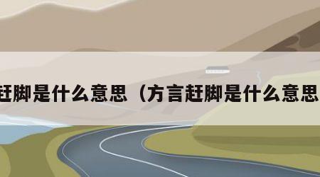 赶脚是什么意思（方言赶脚是什么意思）