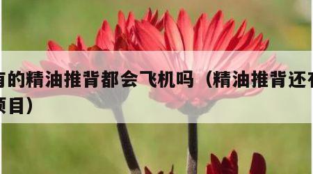 所有的精油推背都会飞机吗（精油推背还有什么项目）