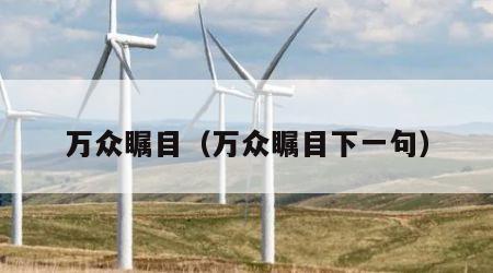 万众瞩目（万众瞩目下一句）