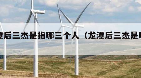 龙潭后三杰是指哪三个人（龙潭后三杰是哪些）