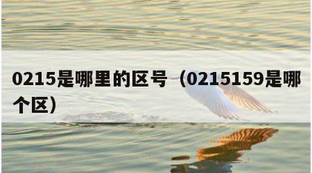 0215是哪里的区号（0215159是哪个区）