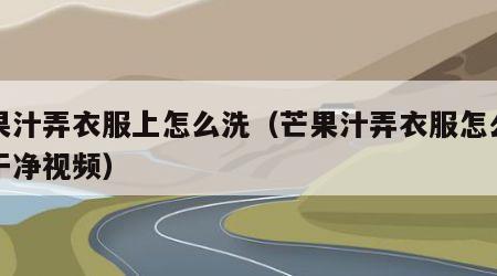 芒果汁弄衣服上怎么洗（芒果汁弄衣服怎么洗才干净视频）