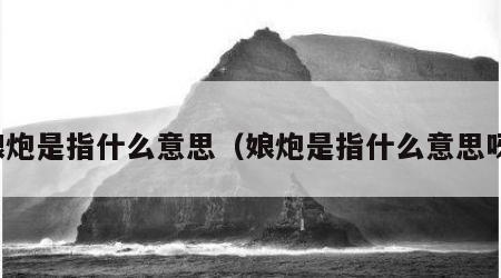 娘炮是指什么意思（娘炮是指什么意思呀）