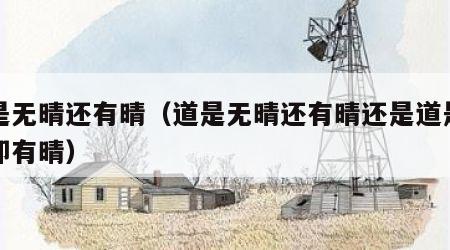 道是无晴还有晴（道是无晴还有晴还是道是无晴却有晴）
