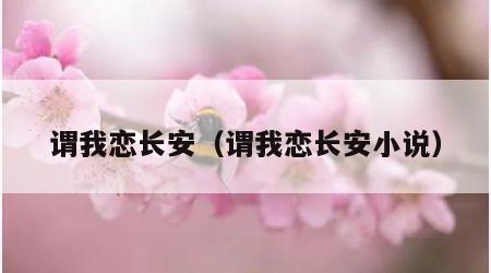 谓我恋长安（谓我恋长安小说）