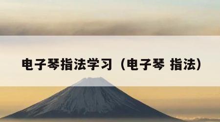 电子琴指法学习（电子琴 指法）