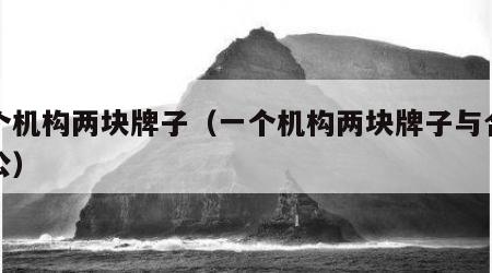 一个机构两块牌子（一个机构两块牌子与合署办公）