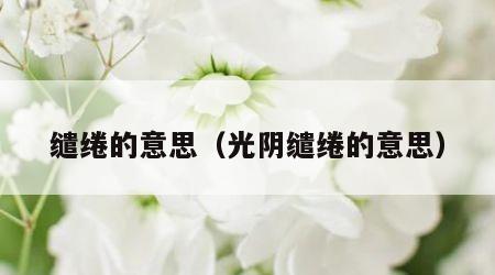 缱绻的意思（光阴缱绻的意思）