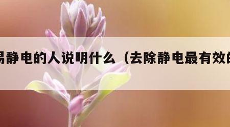 容易静电的人说明什么（去除静电最有效的方法）