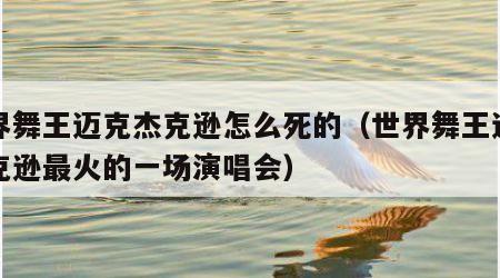 世界舞王迈克杰克逊怎么死的（世界舞王迈克杰克逊最火的一场演唱会）