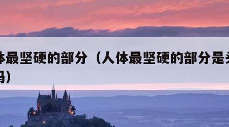 人体最坚硬的部分（人体最坚硬的部分是头盖骨吗）