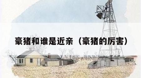 豪猪和谁是近亲（豪猪的厉害）