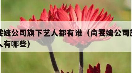 尚雯婕公司旗下艺人都有谁（尚雯婕公司旗下艺人有哪些）