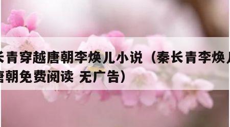 秦长青穿越唐朝李焕儿小说（秦长青李焕儿穿越唐朝免费阅读 无广告）