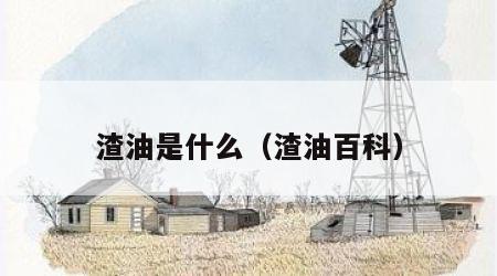 渣油是什么（渣油百科）