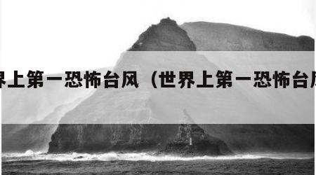 世界上第一恐怖台风（世界上第一恐怖台风泰培）