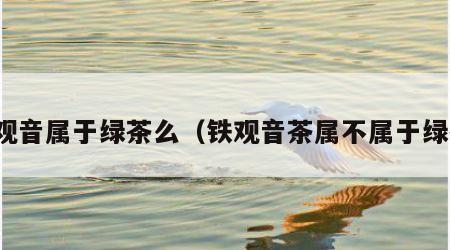 铁观音属于绿茶么（铁观音茶属不属于绿茶）