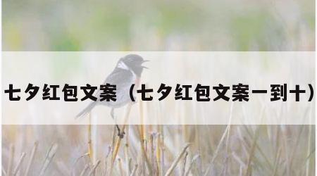 七夕红包文案（七夕红包文案一到十）