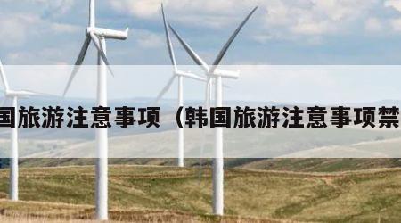 韩国旅游注意事项（韩国旅游注意事项禁忌）