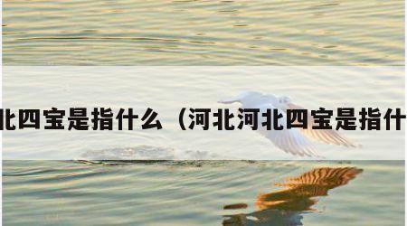 河北四宝是指什么（河北河北四宝是指什么）
