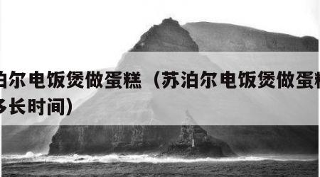 苏泊尔电饭煲做蛋糕（苏泊尔电饭煲做蛋糕需要多长时间）