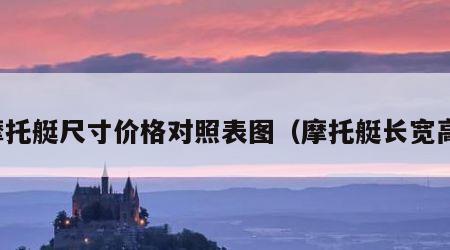 摩托艇尺寸价格对照表图（摩托艇长宽高）