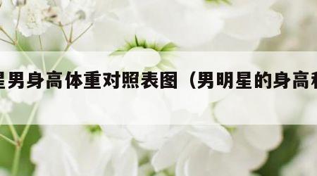 明星男身高体重对照表图（男明星的身高和体重）