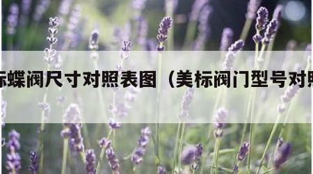 美标蝶阀尺寸对照表图（美标阀门型号对照表）